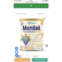 Sữa Monilait  baby - Sữa cho bé biếng ăn, chậm lớn  850g