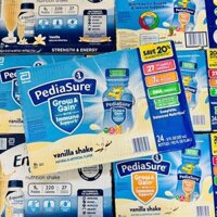Sữa Mỹ PediaSure Grow & Gain Vanilla Shake 24 chai 237ml