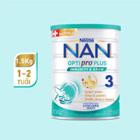 Sữa Nan 3 1,5kg date mới( về mẫu 1,5kg thay cho mẫu 1,6kg)