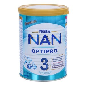 Sữa bột Nan 3 Nga - hộp 400g (dành cho trẻ từ 1 - 3 tuổi)