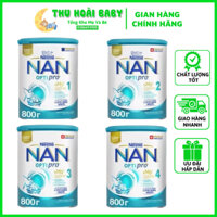 Sữa Nan Nga Optipro Nestle Số 1, 2, 3, 4 - Sữa Bột Công Thức 800g