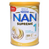 Sữa NAN Supreme 1 nhập khẩu Thuỵ Sĩ cho bé 0-6 tháng có hệ tiêu hoá nhạy cảm dị ứng đạm sữa bò hộp 400g