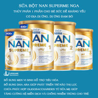 Sữa Nan Supreme HMO Nga số 1,2 thủy phân 1 phần cho bé dị ứng sữa đạm bò