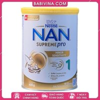 Sữa Nan Supreme Pro 1 400g | Dinh Dưỡng Cho Trẻ 0-12 Tháng Tuổi, Dị Ứng Đạm Sữa