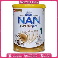 Sữa Nan Supreme Pro 1 400g | Dinh Dưỡng Cho Trẻ 0-6 Tháng Tuổi | Tăng Cường Sức Đề Kháng | BABIVINA Hàng Chính Hãng