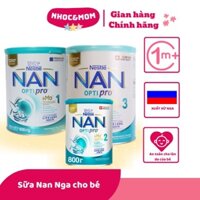 SỮA Nestle NAN Optipro ĐỦ SỐ 1,2,3 800G và 400gr cho bé