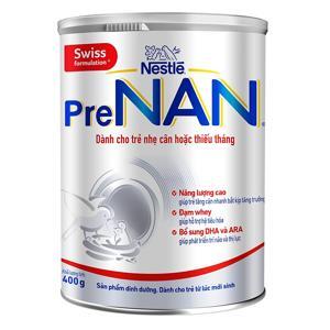 Sữa bột Nestle Pre Nan - hộp 400g (dành cho trẻ thiếu tháng, nhẹ cân)