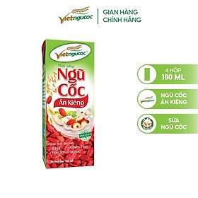 Sữa ngũ cốc ăn kiêng Việt Ngũ Cốc Lốc 4 hộp 180ml
