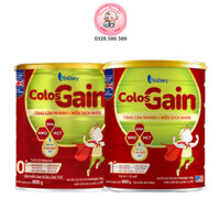 Sữa non Colos Gain 800g Vitadairy ,số 0+,1+,sữa tăng cân khoẻ,giảm táo bón, tiêu hoá tốt cho trẻ sơ sinh từ 0-10 tuổi.