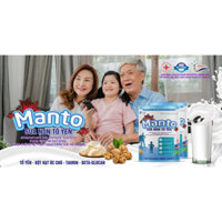 Sữa non Manto tổ yến 800g , sữa tổ yến - bột hạt óc chó - taurin-beta-glucan