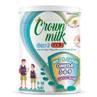 Sữa non tổ yến Crown milk Grow 2, sữa mát giúp phát triển chiều cao trí não tối đa, dành cho trẻ 3-18 tuổi