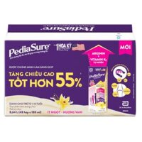 Sữa Nước Abbott Pediasure Hương Vani Ít Ngọt 110ml/180ml (1 Thùng / 12 Lốc/ 48 Hộp)