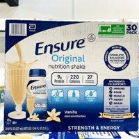 Sữa Nước Ensure Original Nutrtion Shake Hương Vanilla 237ml x 30 Chai Hàng Nhập Mỹ