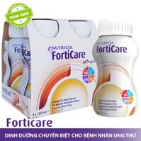 Sữa nước Forticare cho bệnh nhân ung thư, người bệnh cần hồi phục sức khỏe, vỉ 4 chai 125ml