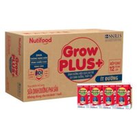 Sữa Nước Grow Plus Đỏ 110Ml Thùng ít đường