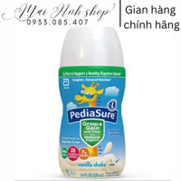 Sữa nước Pedia sure Grow & Gain Fiber Mỹ 220ml mẫu mới bổ sung chất xơ dành cho bé thấp còi biếng ăn - thùng 24 chai