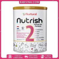 Sữa Nurtural Nutrish Số 2 400g | Sữa Dinh Dưỡng Dành Cho Trẻ Từ 6-12 Tháng Tuổi | Ăn Ngon - Tiêu Hóa Tốt, Tăng Cường Miễn Dịch, Phát Triển Chiều Cao| Mua Hàng Chính Hãng, Giá Rẻ Nhất​ Tại Babivina