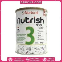 Sữa Nurtural Nutrish Số 3 800g | Sữa Dinh Dưỡng Dành Cho Trẻ Từ 1-3 Tuổi | Ăn Ngon - Tiêu Hóa Tốt, Tăng Cường Miễn Dịch, Phát Triển Chiều Cao| Mua Hàng Chính Hãng, Giá Rẻ Nhất​ Tại Babivina