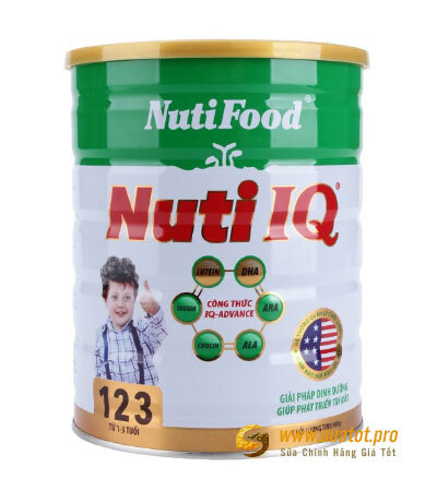 Sữa bột Nutifood Nuti IQ 123 - hộp 900g (dành cho trẻ từ 1 - 3 tuổi)