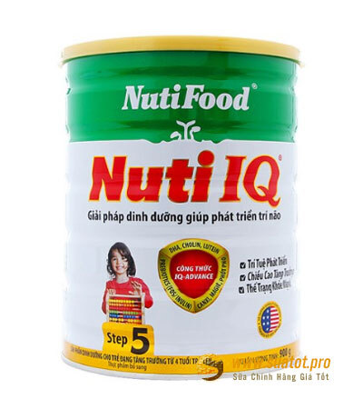 Sữa NutiFood Nuti IQ Step 5 - 900g (dành cho trẻ trên 4 tuổi)