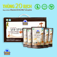 Sữa Óc Chó Đậu Đen Hạnh Nhân Golden Health Hàn Quốc 20 Bịch 195ml + Vitamin D3 K2 MK7 & Lysine