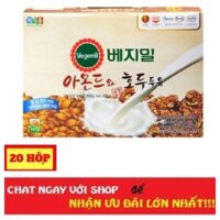 Sữa óc chó hạnh nhân đậu nành VEGEMIL HÀN QUỐC hộp 20 gói