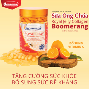 Sữa Ong Chúa Boomerang Royal Jelly and Collagen - 120 Viên