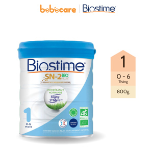 Sữa Organic Biostime số 1 SN-2 Bio Plus Premium Organic Infant Formula 800g dành cho trẻ sơ sinh từ 0 đến 6 tháng tuổi