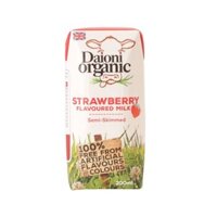 Sữa organic Daioni tách béo vị dâu 200ml