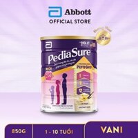 Sữa PediaSure BA 850g hương vani ít ngọt cho bé 1-10 tuổi
