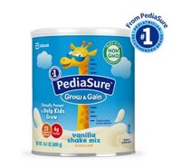 Sữa PediaSure Grow & Gain Non-GMO & Gluten-Free Shake Mix Powder Vị Vani - 400g