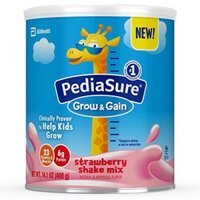 Sữa PediaSure Grow & Gain Non-GMO Strawberry Shake Mix Powder, Nutrition Shake for Kids