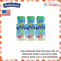 Sữa Pediasure nước bổ sung chất xơ Pediasure Grow & Gain With Fiber Vanilla 237ml Lốc 6 chai