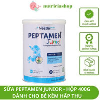 Sữa Peptamen Junior 400gram sữa cao năng lượng dành cho trẻ suy dinh dưỡng, kém hấp thu,giúp trẻ tăng cân