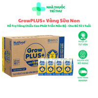 Sữa Pha Sẵn GrowPLUS+ Vàng Sữa Non Cho Bé Hỗ Trợ Tăng Chiều Cao Phát Triển Não Bộ Thùng 48 Hộp x 110ml