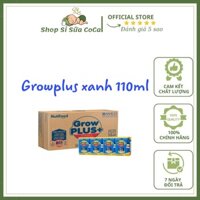 Sữa pha sẵn Growplus Xanh 110ml - Nutifood thùng 48 hộp