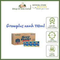 Sữa pha sẵn Growplus Xanh 110ml - Nutifood thùng 48 hộp