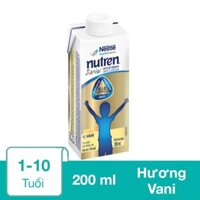 Sữa pha sẵn Nutren Junior hương vani 200 ml (1 - 10 tuổi)