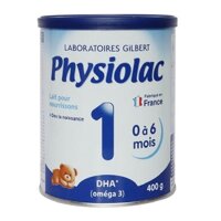 Sữa Physiolac số 1 của Pháp cho trẻ 0-6 tháng hộp 400g