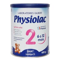Sữa Physiolac số 2 của Pháp cho bé 6-12 tháng hộp 400g