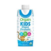 Sữa Protein Thực Vật Vị Vani, Kids Plant Protein, Organic Nutritional Shake, Vanilla, 8 fl oz (237ml) - ORGAIN