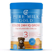 Sữa PURE MILK GOLD COLOS 24H IQ GROW 900g - Giúp trẻ phát triển chiều cao ( hàng có quà Tặng)