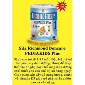 Sữa richmond boncare suremilk PediaKid  plus IQ grow 900g