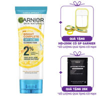 Sữa Rửa Mặt 3 Trong 1 Giảm Mụn & Sáng Da Garnier Bright Complete Anti-Acne (100ml)