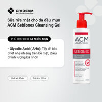 Sữa Rửa Mặt ACM Sebionex Cleansing 200ml  Giúp Tạo Bọt Làm Sạch Sâu Da Dầu Mụn Dịu Mát Skincare Gel