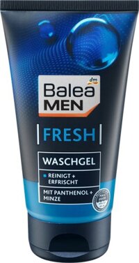 Sữa rửa mặt Balea Men Fresh [150ml cho nam, màu xanh đen (da mụn)] – tuýp