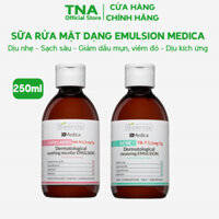 Sữa rửa mặt Bielenda Dr.Medica Emulsion giúp giảm dầu mụn, cải thiện nền da mỏng yếu, viêm đỏ 250ml