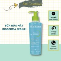 Sữa Rửa Mặt Bioderma Sebium Gel Moussant Tạo Bọt Cho Dầu, Mụn Và Da Hỗn Hợp - 200ml hàng Pháp - Ami Cosmetics