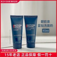 Sữa rửa mặt Biotherm Men Blue Diamond, làm sạch sâu, chăm sóc da, dưỡng ẩm, làm săn chắc, mẫu Royal 40ml