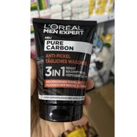 Sữa rửa mặt bùn khoáng Loreal Men Expert 5 in 1 ngăn ngừa mụn 100ml- Hàng nội địa đức